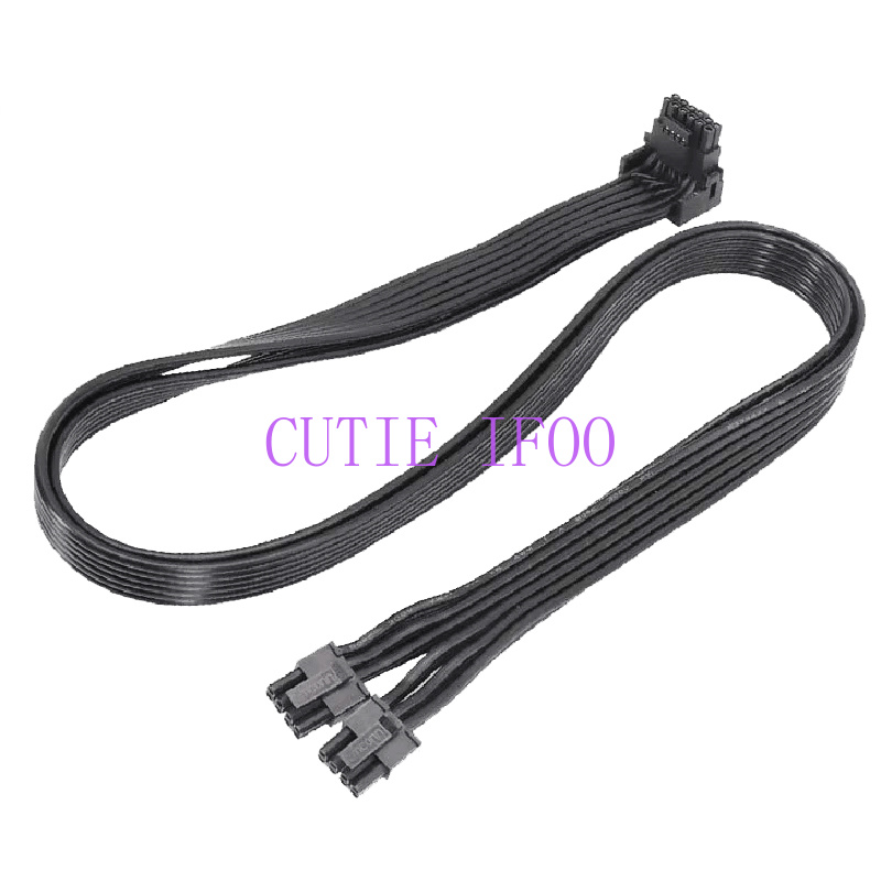 Dual 8Pin To 16Pin 12Vhpwr Cable - ATX3.0 PCIE 5.0 12VHPWR مزدوج 8Pin