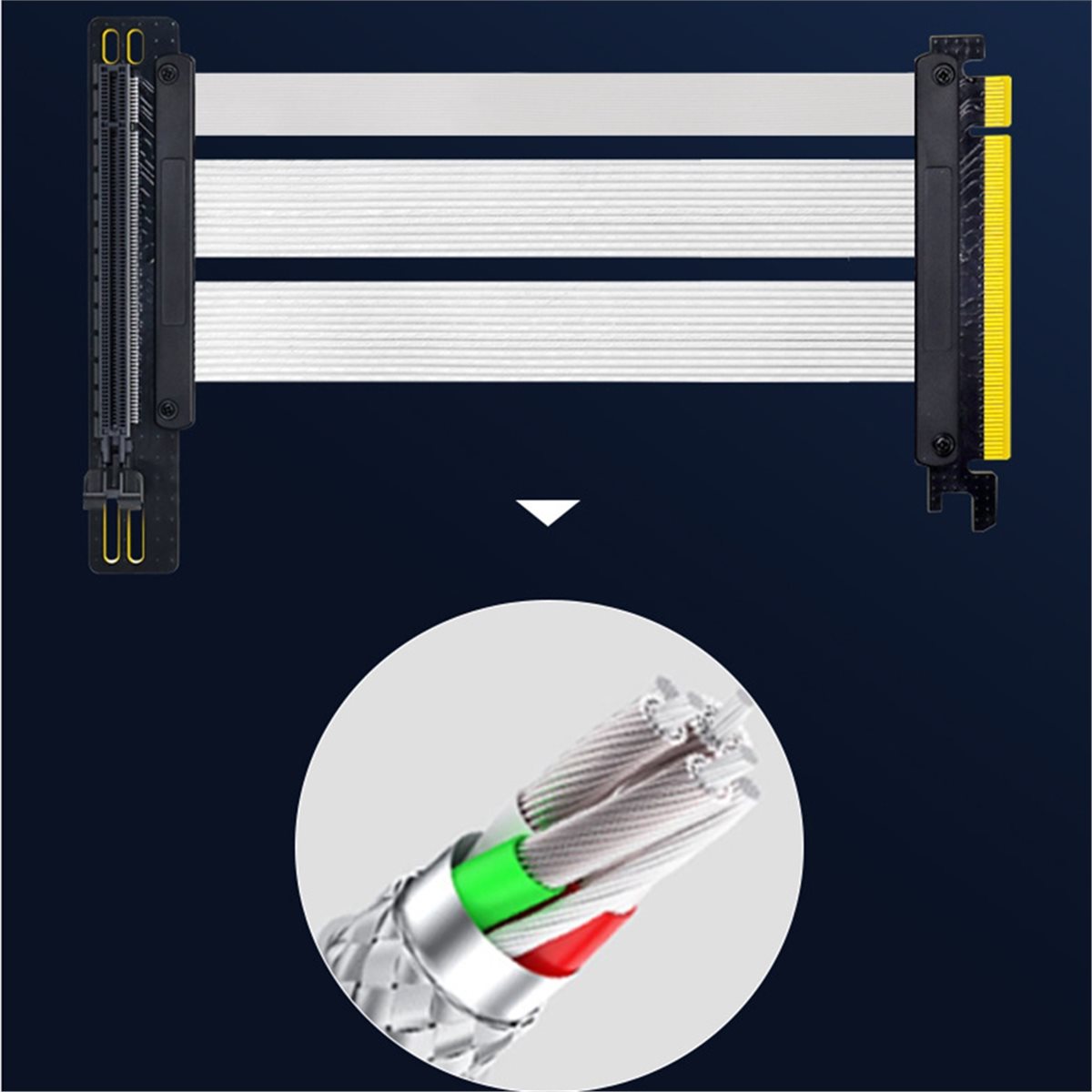 Pcie 5.0 Gpu Riser Cable - كابل رايزر HDL PCIe 5.0 X16
