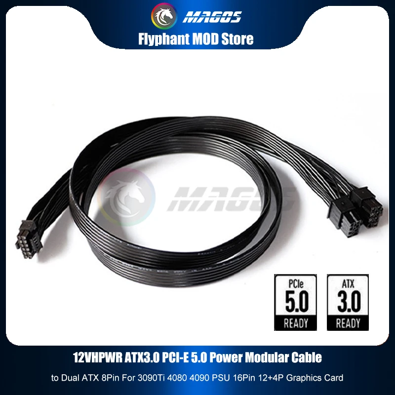 Dual 8Pin To 16Pin 12Vhpwr Cable - 12 فولت HPWR ATX3.0 PCI-E 5.0