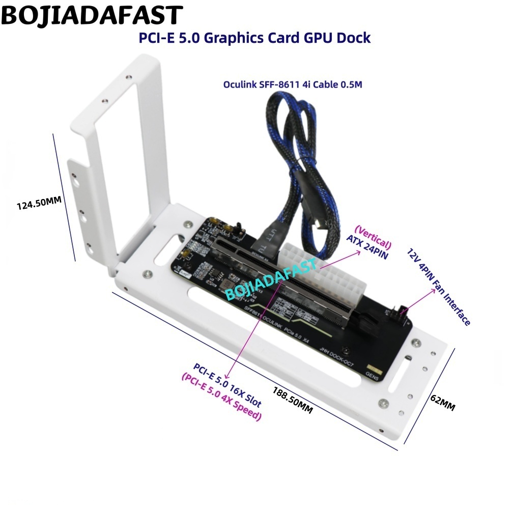 Pcie 5.0 Gpu Riser Cable - بطاقة محول PCI-E 5.0 16X GEN5