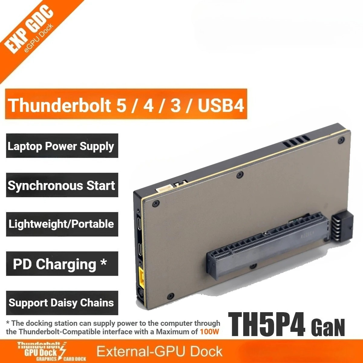 Gpu External Dock Egpu Thunderbolt 4 - بطاقة رسومات خارجية مطورة TH5P4GaN للكمبيوتر