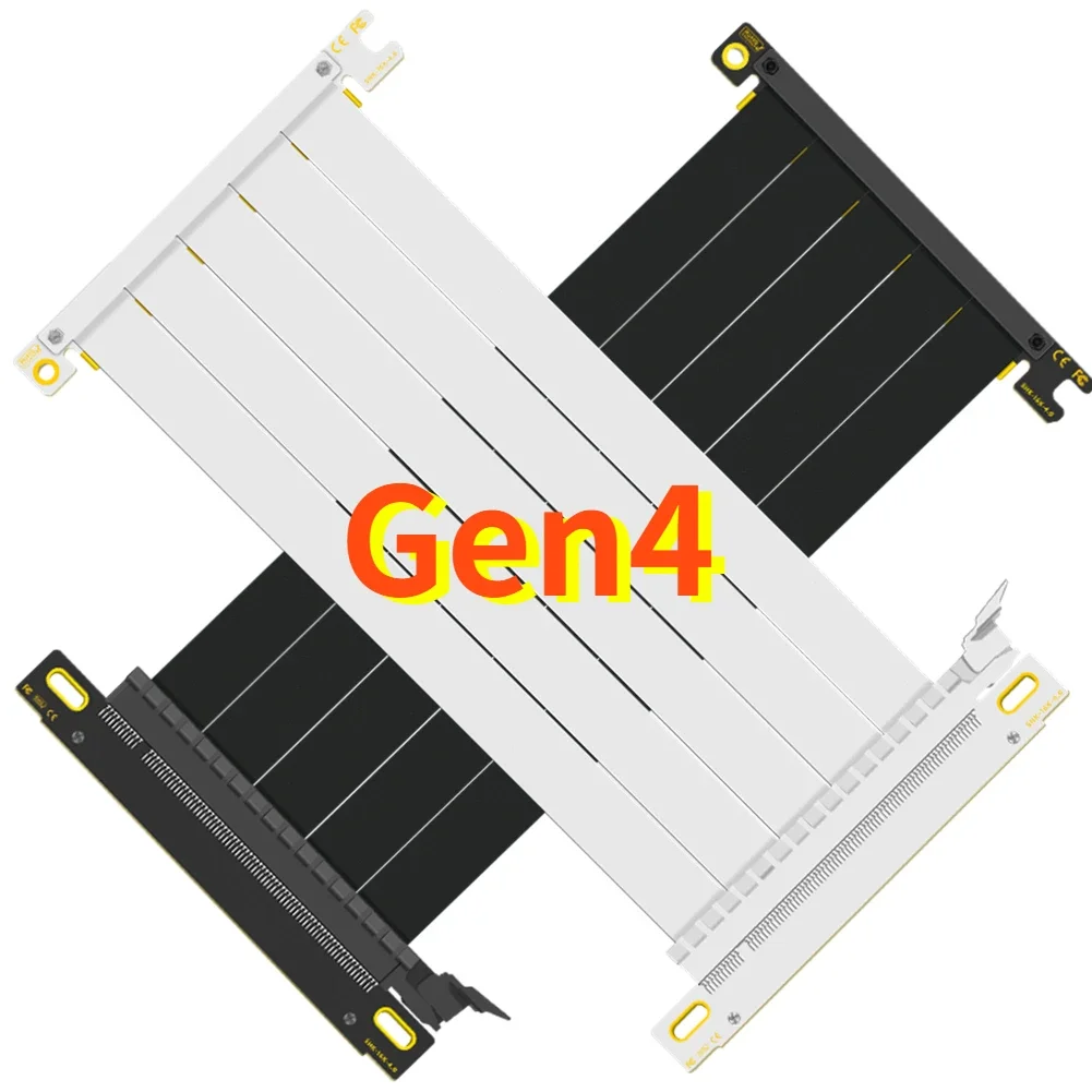Itx Gpu Riser Pcie 4.0 16X - كابل تمديد بطاقة رسومات عكسية أبيض