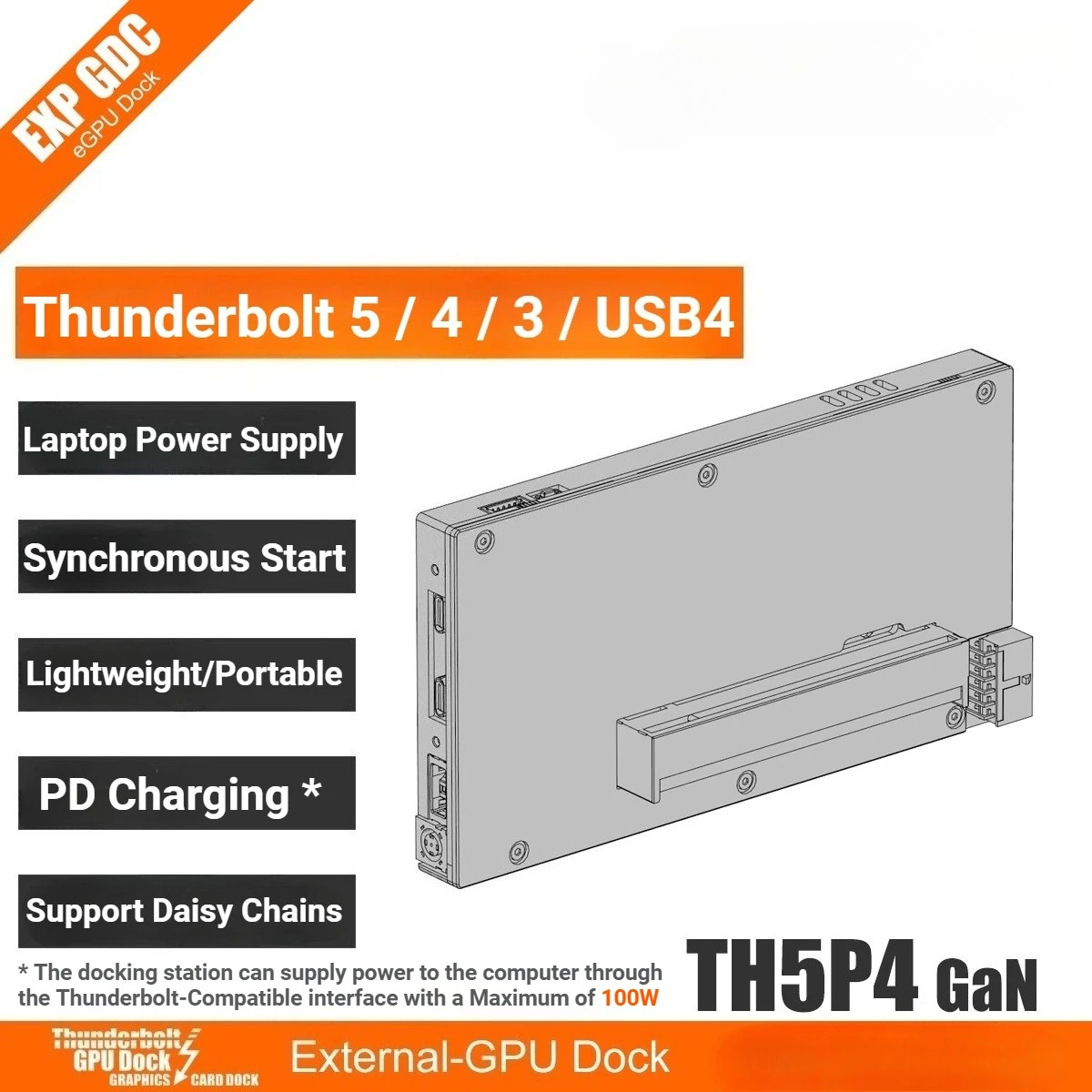 TH5P4GaN جهاز توصيل بطاقة الرس - مراجعة Gpu External Dock Egpu Thunderbolt 4 وسعره