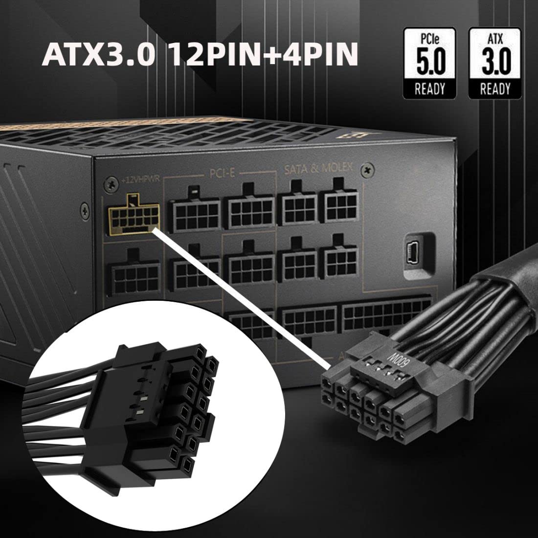 12VHPWR ATX3.0 PCI-E 5.0 كابل  - مراجعة Dual 8Pin To 16Pin 12Vhpwr Cable وسعره