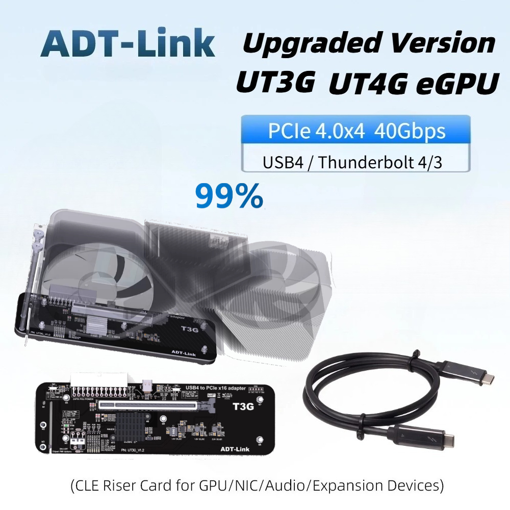 محول خارجي محسّن UT4G UT3G EGP - مراجعة Gpu External Dock Egpu Thunderbolt 4 وسعره