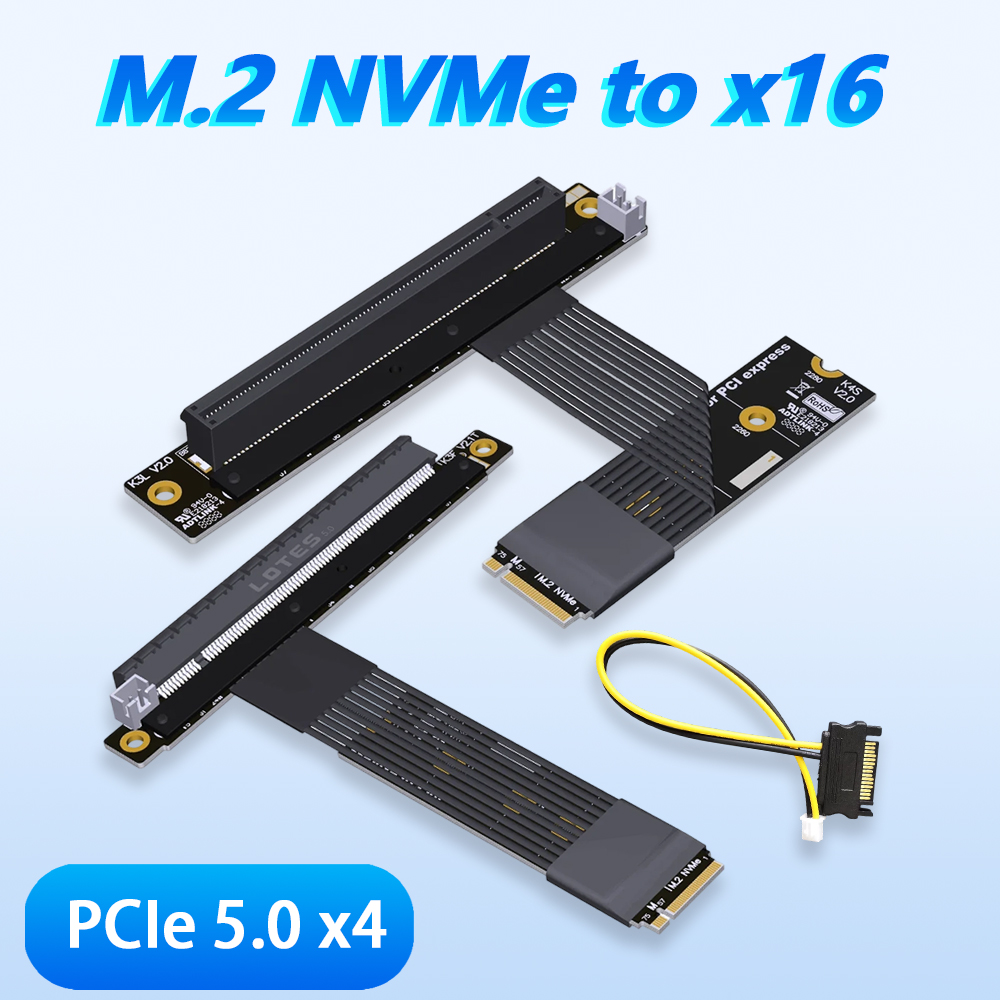 كابل رايزر ADT-LINK M.2 NGFF N - مراجعة Pcie 5.0 Gpu Riser Cable وسعره