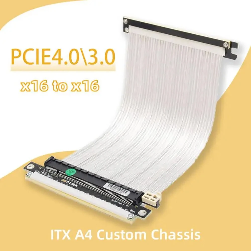 فضي أبيض عكسي PCIE 4.0 محمي ال - مراجعة Itx Gpu Riser Pcie 4.0 16X وسعره