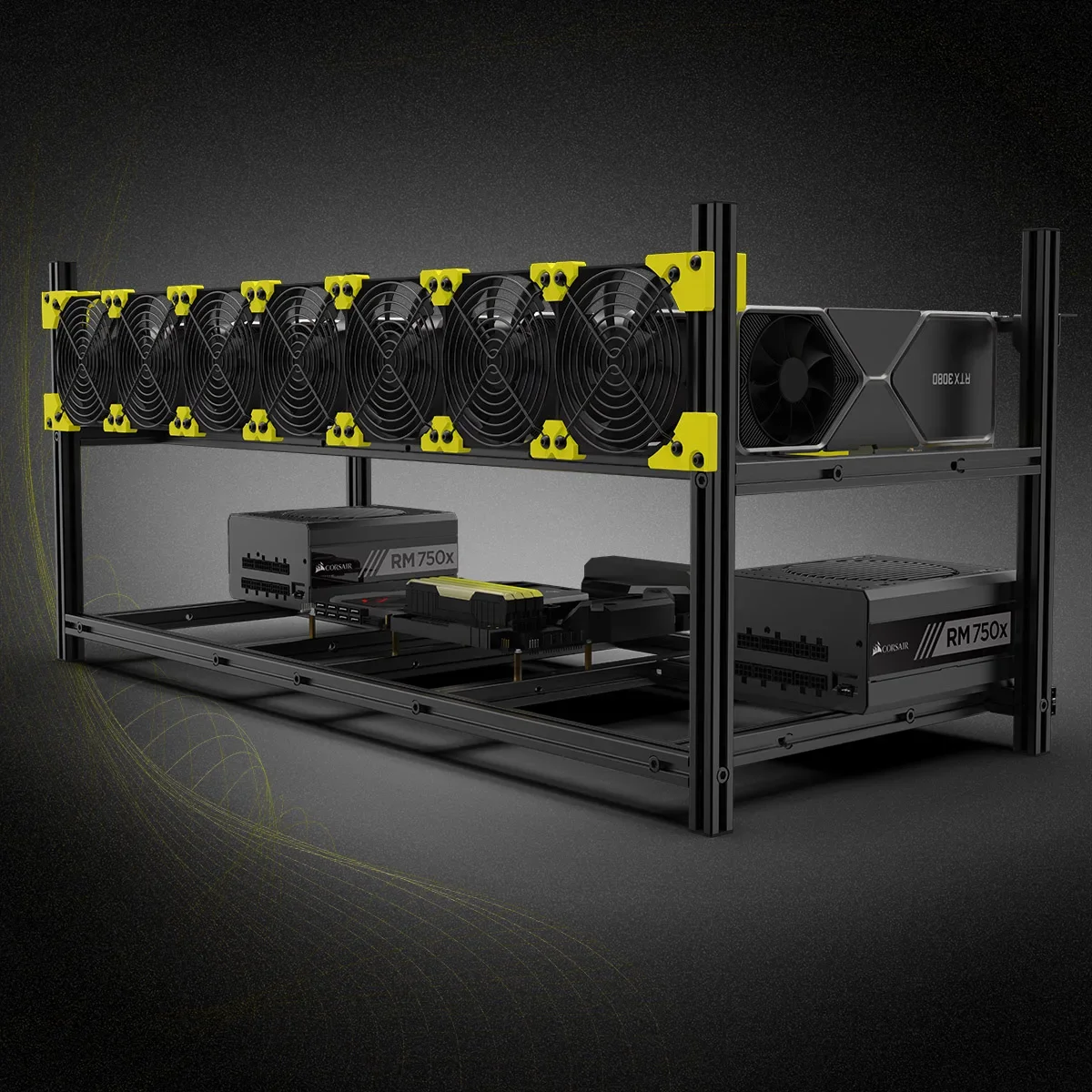 قطعة واحدة من إطار تعدين مفتوح - مراجعة Gpu Mining Rig Frame 8 Gpu وسعره