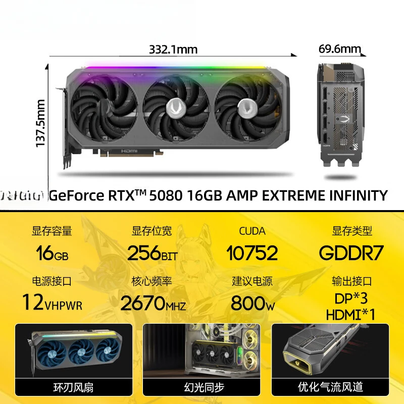 بطاقة رسومات GEFORCE RTX 5080  - مراجعة Rtx 5080 16Gb وسعره