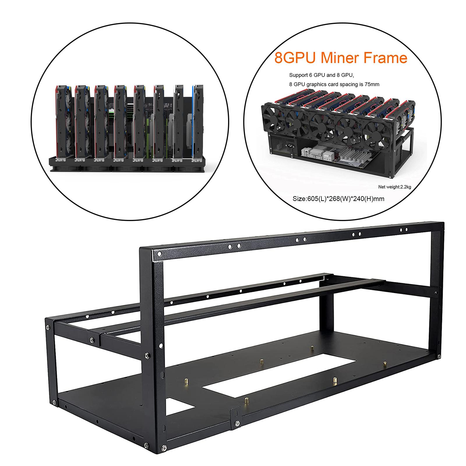 إطار حامل بطاقات GPU 6/8 لتعدي - مراجعة Gpu Mining Rig Frame 8 Gpu وسعره