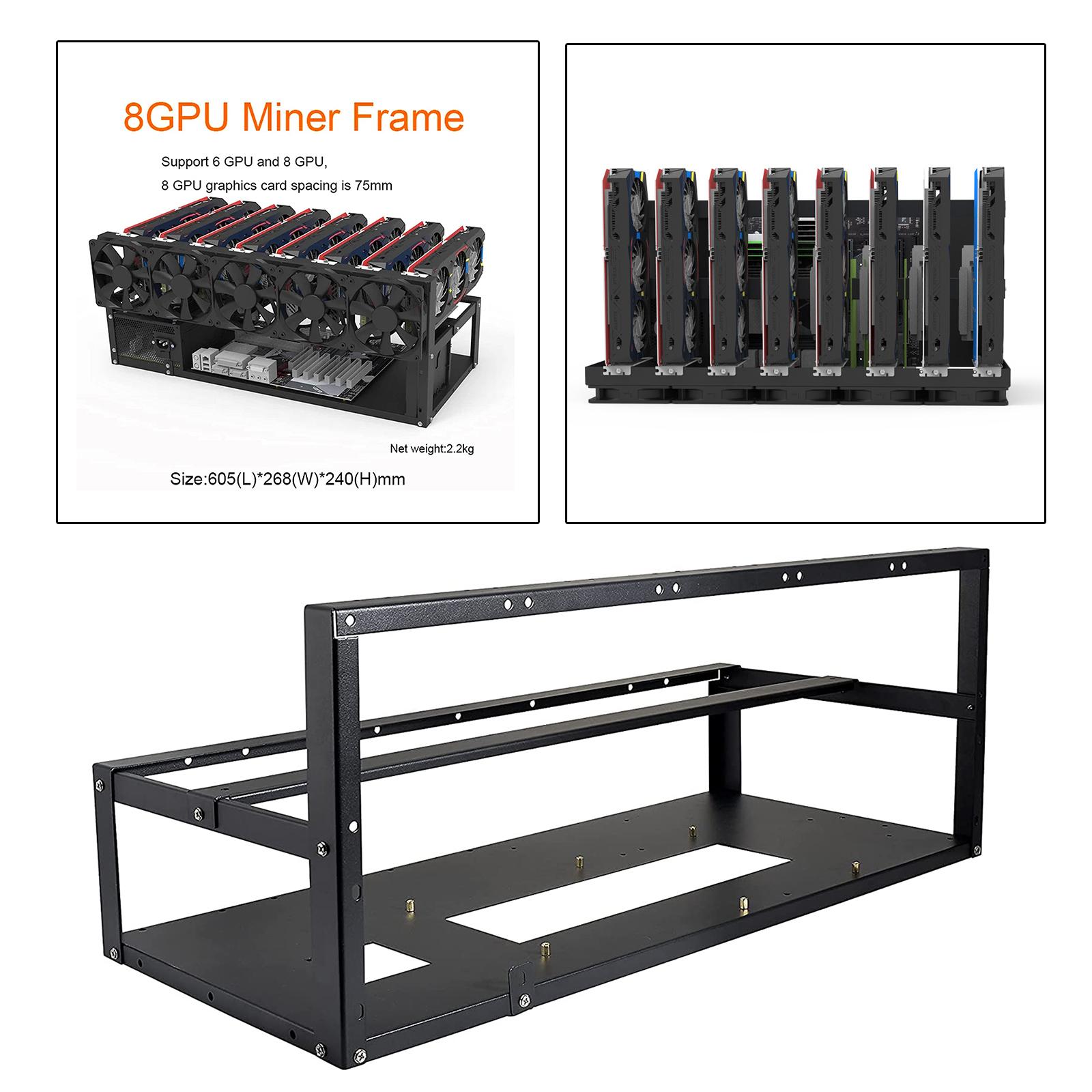 إطار حامل بطاقات GPU 6/8 لتعدي - مراجعة Gpu Mining Rig Frame 8 Gpu وسعره