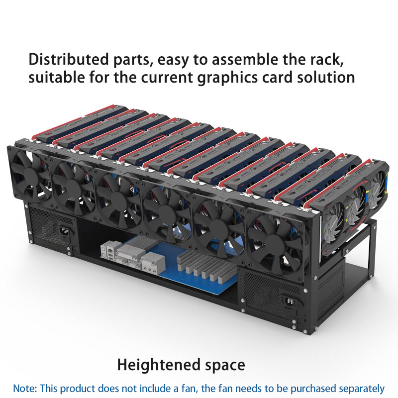 حامل بطاقات رسومات GPU بـ 6/8/ - مراجعة Gpu Mining Rig Frame 8 Gpu وسعره