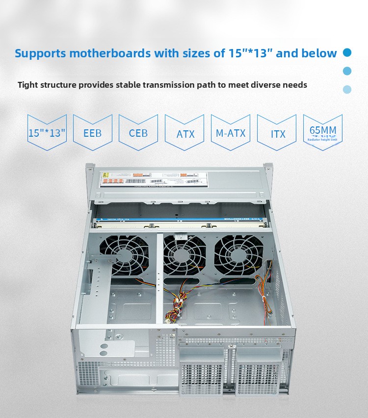 هيكل خادم NAS متعدد الأقراص بس - مراجعة Server Gpu Chassis 4U وسعره