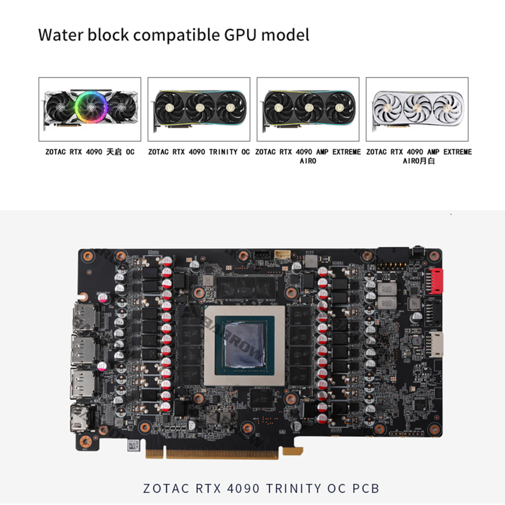 كتلة مياه بارو لـ ZOTAC GeForc - مراجعة Rtx 4090 Water Block وسعره